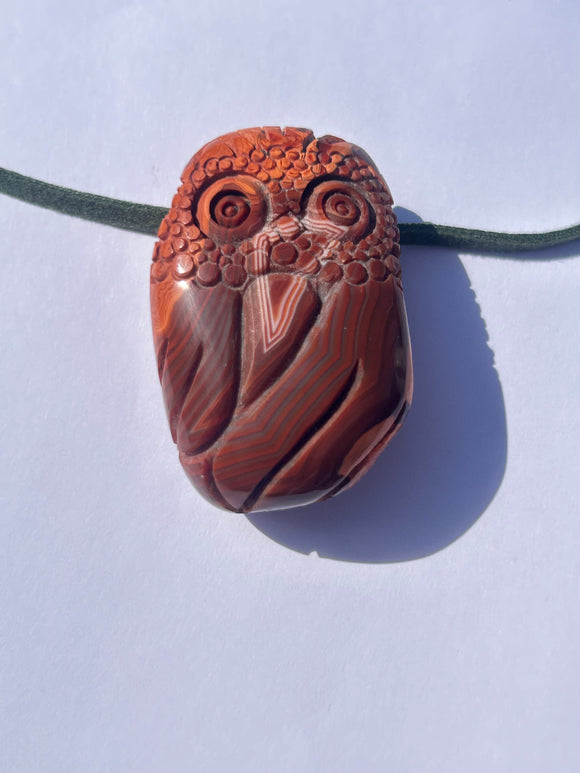 Owl Lake Superior Agate Pendant