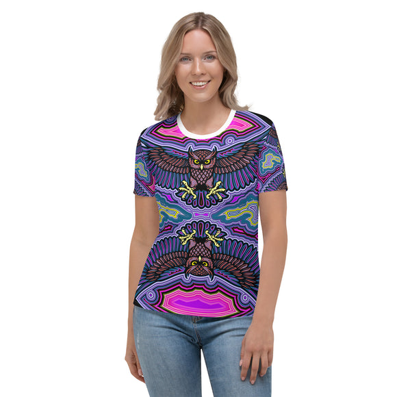 Night Owl Lake Superior Pink All Over Women's T-shirt