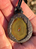 Fighting Blood Agate Pendant in Copper.