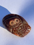 Lake Superior Eye Agate Owl Pendant Carving.