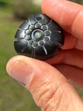 Basalt Flower Pendant with Opal