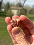 Heart Lake Superior Agate carving.Hurricane!!