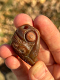 Lake Superior Eye Agate Owl Pendant Carving.