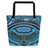 Night Owl All-Over Print Large Tote Bag