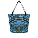 Night Owl All-Over Print Large Tote Bag