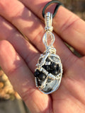 Skull Carving in Silver Mad. Eye Agate