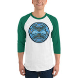 Night Owl Lake Superior Design 3/4 sleeve raglan shirt