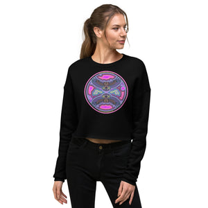 Pink Night Owl Crop Sweatshirt