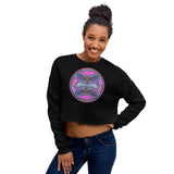 Pink Night Owl Crop Sweatshirt