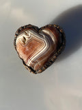 Lake Superior Agate Heart Electro-plated in Copper!!