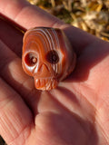 Skull Lake Superior Agate Carving