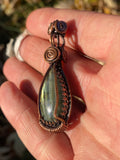 Labradorite Copper Pendant