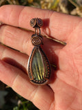 Labradorite Copper Pendant