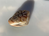 Lake Superior Agate Heart and Flower Carving 2.1oz.