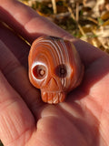 Skull Lake Superior Agate Carving