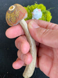 Mushroom Agate Deer Antler Sculpture