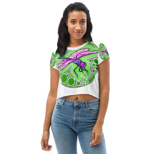 Dragonfly agate All-Over Print Crop Tee