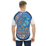 2 Sided Dino Agate Blue Design Men's t-shirt