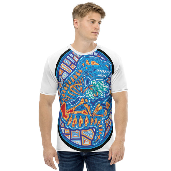 2 Sided Dino Agate Blue Design Men's t-shirt