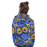 Blue Dream Owl All -Over Unisex Hoodie