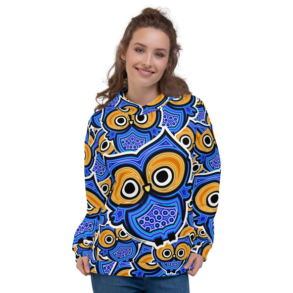 Blue Dream Owl All -Over Unisex Hoodie