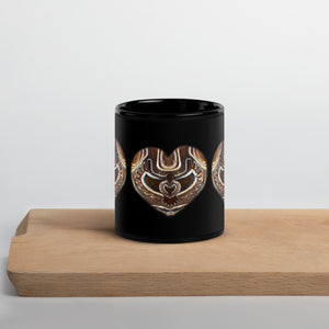 Eagle Gravy Heart Black Glossy Mug