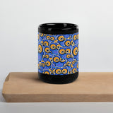 Blue Dream Owl Black Glossy Mug