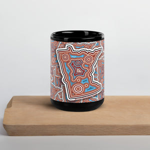 MN All-Over Black Glossy Mug