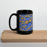 Blue Dream Owl Black Glossy Mug