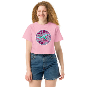 Dragonfly Berry Agate Champion crop top