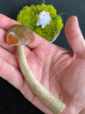 Mushroom Agate Deer Antler Sculpture