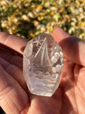 Crystal Sail Boat Carving