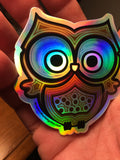 3" Holographic Owl Sticker