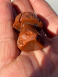 Lake Superior Agate Carved Mushroom Pendant