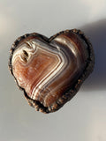 Lake Superior Agate Heart Electro-plated in Copper!!