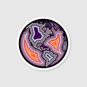 3" Purple Globe Magnet