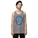 Dino Agate Blue Design Men’s premium tank top