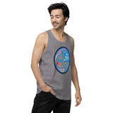 Dino Agate Blue Design Men’s premium tank top