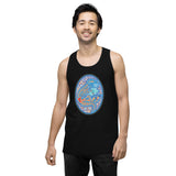 Dino Agate Blue Design Men’s premium tank top