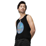 Dino Agate Blue Design Men’s premium tank top