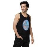 Dino Agate Blue Design Men’s premium tank top