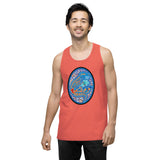 Dino Agate Blue Design Men’s premium tank top