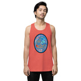 Dino Agate Blue Design Men’s premium tank top