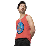 Dino Agate Blue Design Men’s premium tank top