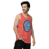 Dino Agate Blue Design Men’s premium tank top