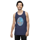 Dino Agate Blue Design Men’s premium tank top