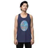 Dino Agate Blue Design Men’s premium tank top