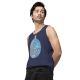 Dino Agate Blue Design Men’s premium tank top