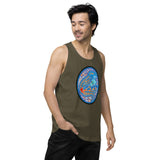 Dino Agate Blue Design Men’s premium tank top