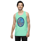 Dino Agate Blue Design Men’s premium tank top